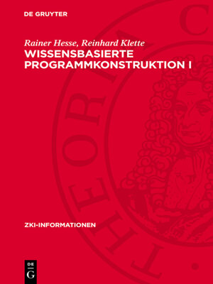 cover image of Wissensbasierte Programmkonstruktion I